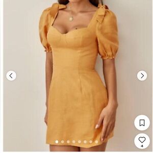 Reformation linen mini dress